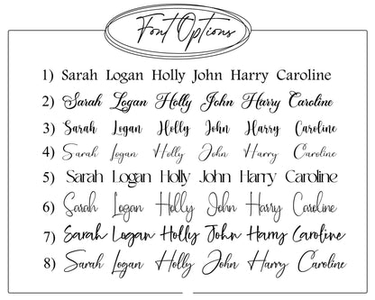 Wedding Glass Name Charms With Guest Names