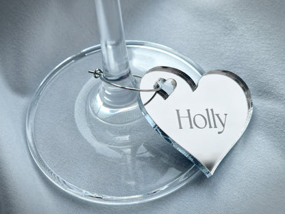 Elegant Wine Glass Name Tags