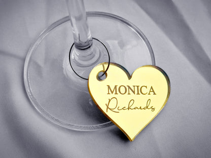 Wine Glass Name Tags With First Name And Surname