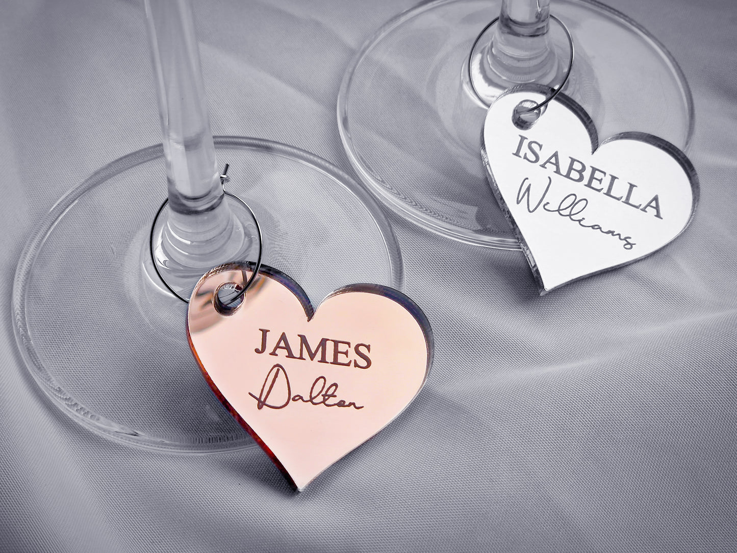 Wine Glass Name Tags With First Name And Surname