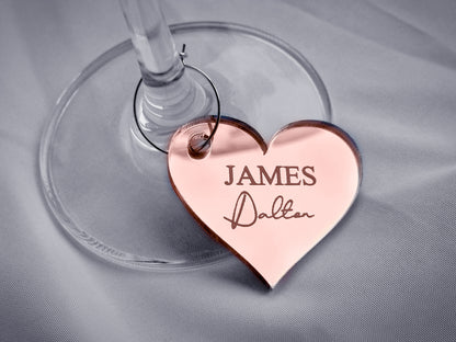 Wine Glass Name Tags With First Name And Surname