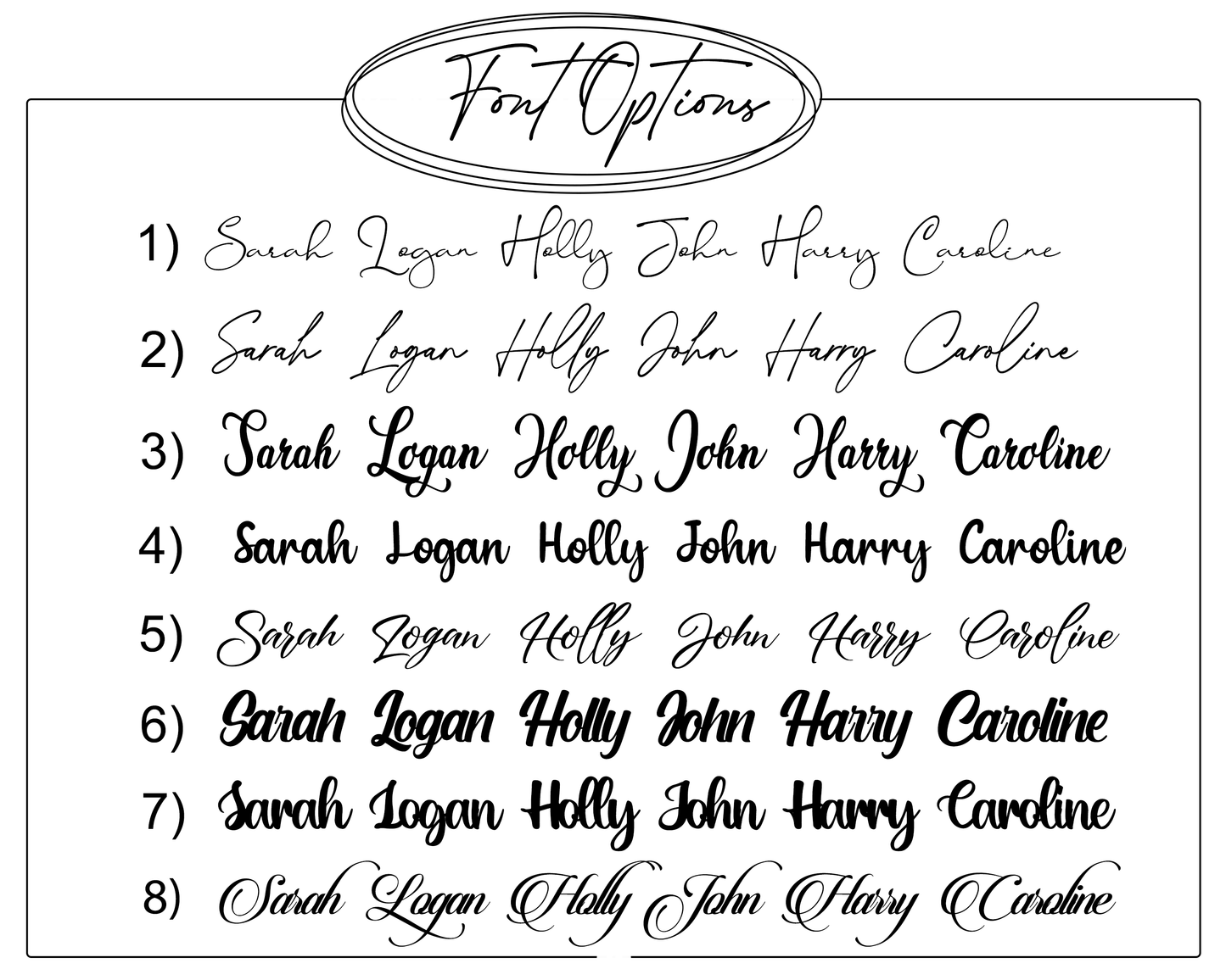 Luxury Acrylic Wedding Place Names