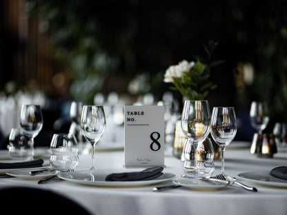 Wedding Table Number With 3D Number Effect