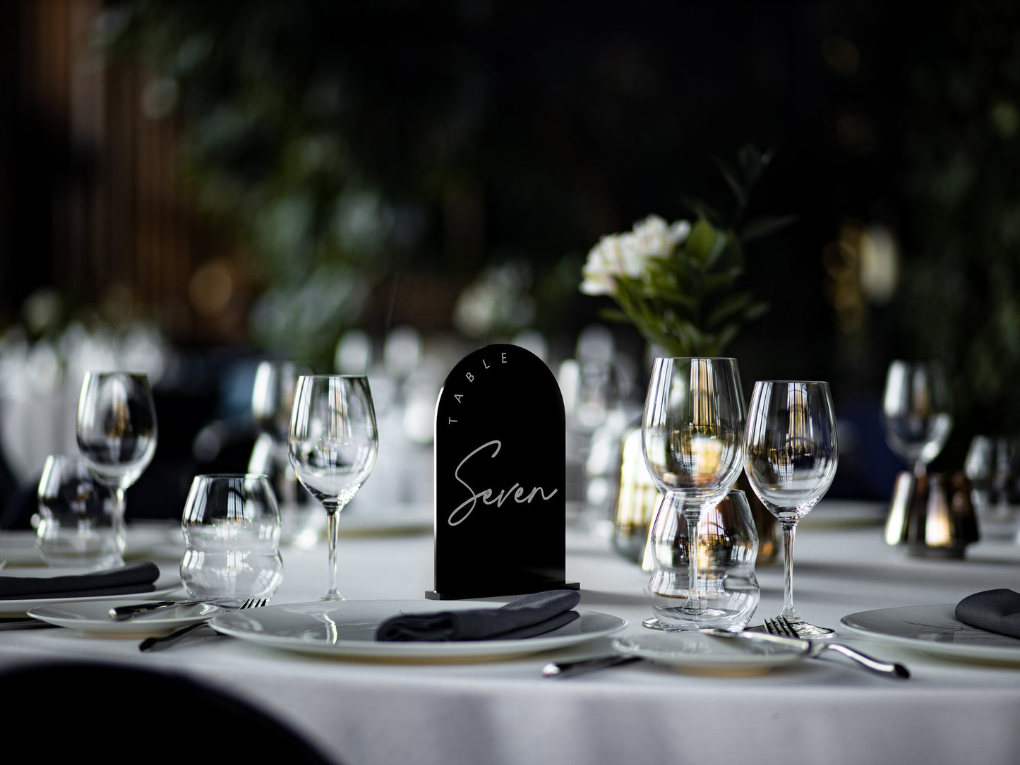 Arch Shaped Wedding Table Number