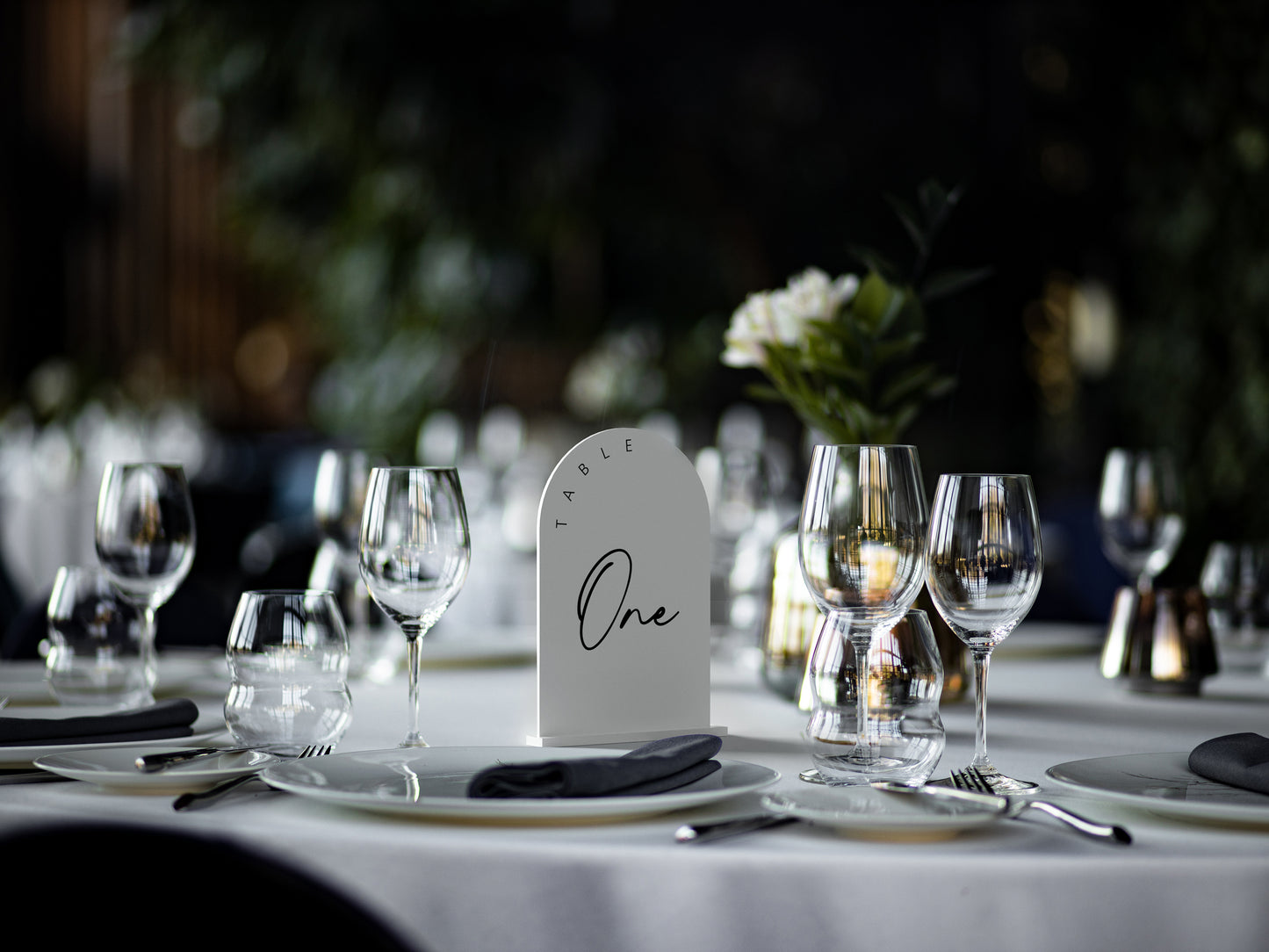 Arch Shaped Wedding Table Number