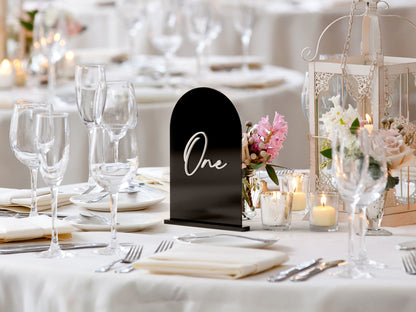 Wedding Table Number With 3D Text Effect