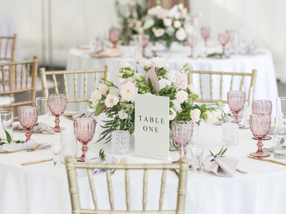 Luxury Black Wedding Table Number