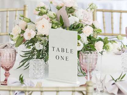 Luxury Black Wedding Table Number