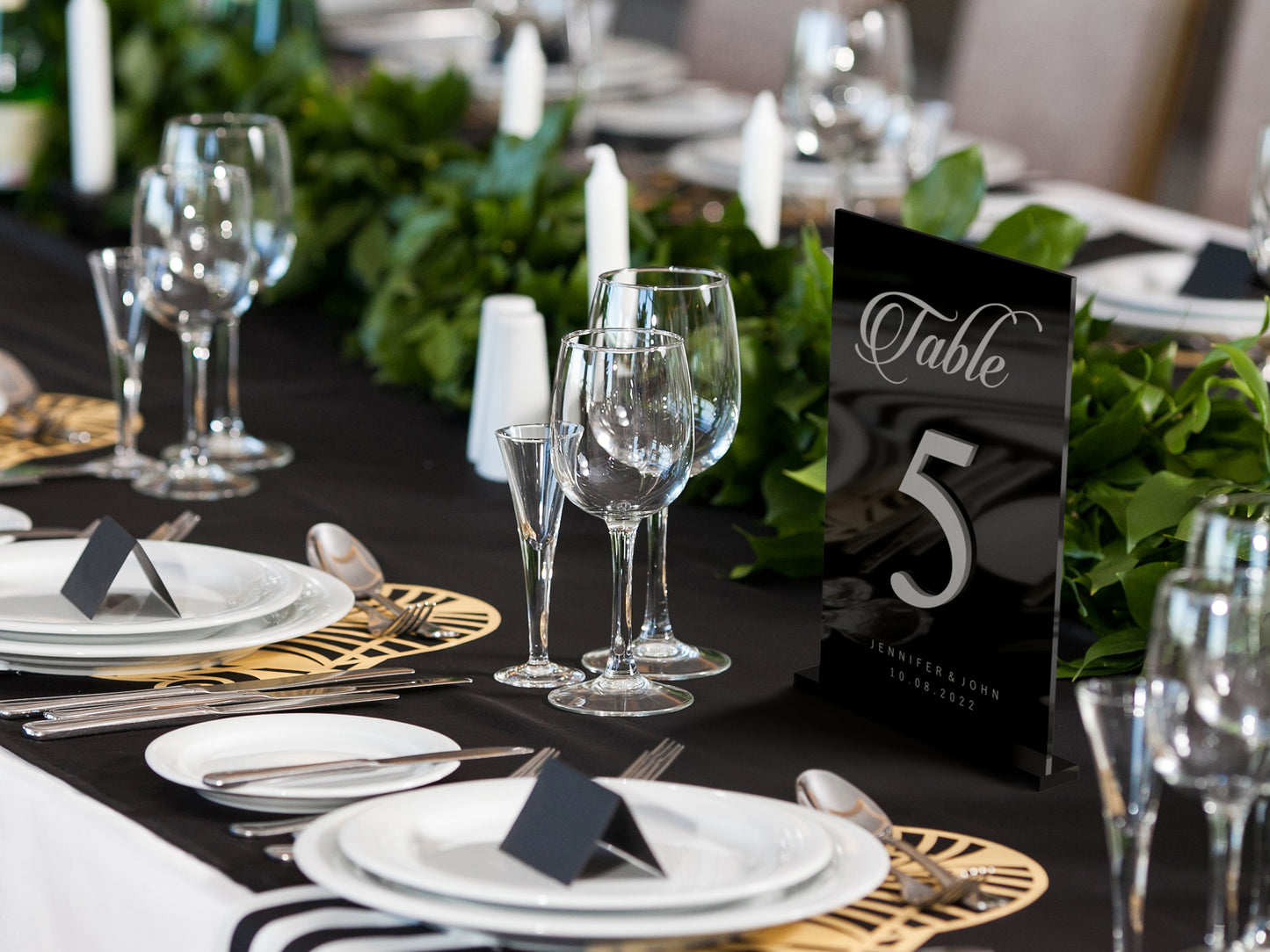 Elegant Wedding Table Number With 3D Number and Engraving