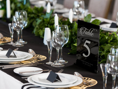 Unique White Wedding Table Number With 3D Number and Engraving