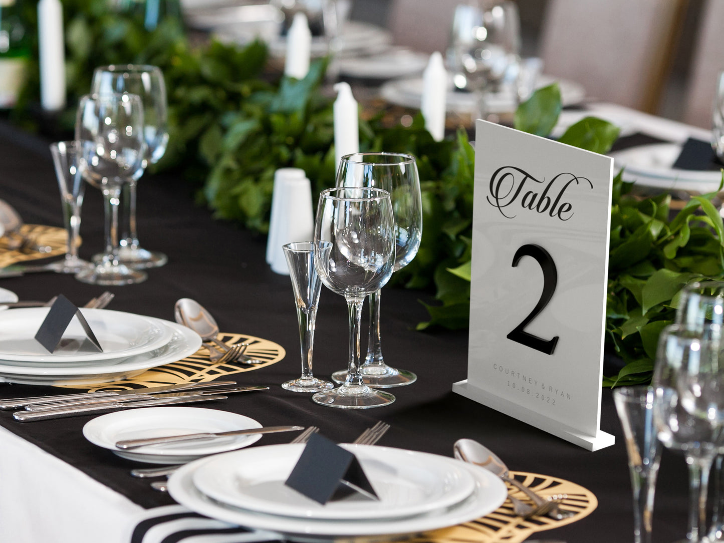 Elegant Wedding Table Number With 3D Number and Engraving