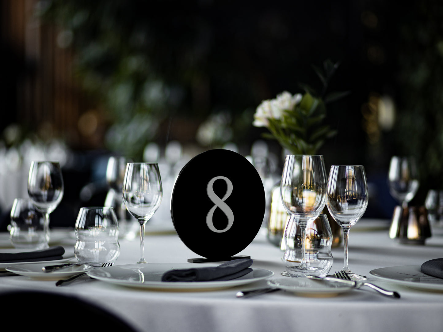 Round Wedding Table Number