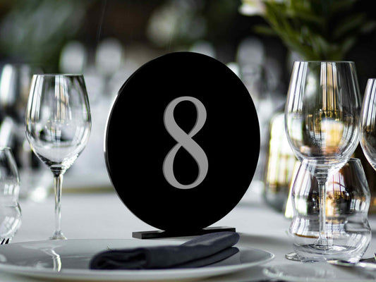 Round Wedding Table Number