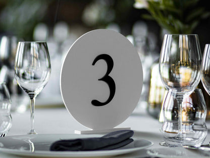 Round Wedding Table Number