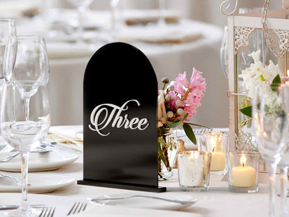 Acrylic Table Numbers With Stand For Wedding Receptions