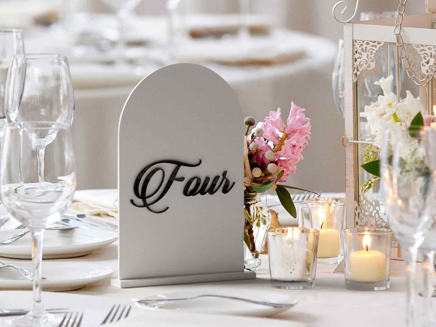 Acrylic Table Numbers With Stand For Wedding Receptions