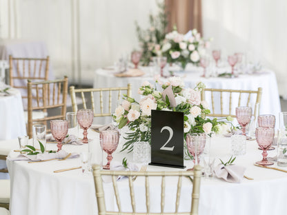 Simple and Elegant Wedding Table Number