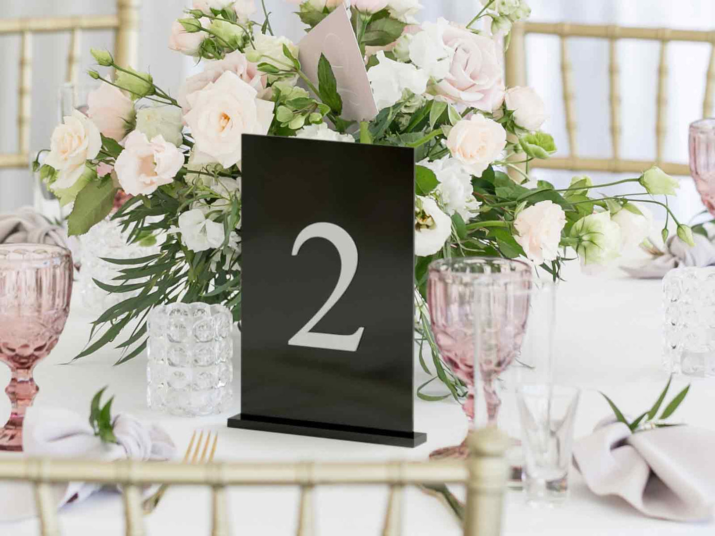 Simple and Elegant Wedding Table Number