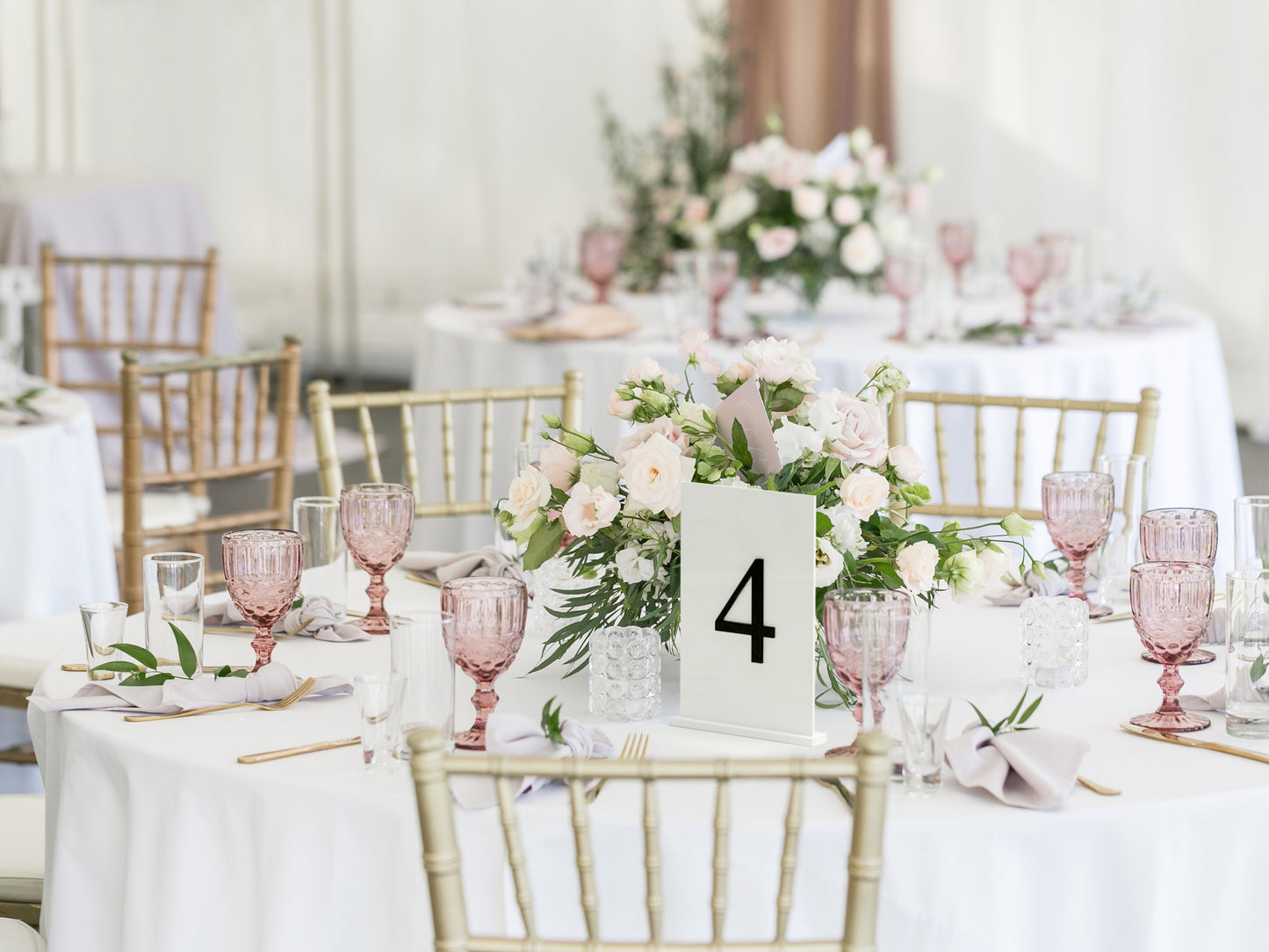 Simple and Elegant Wedding Table Number