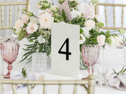 Simple and Elegant Wedding Table Number