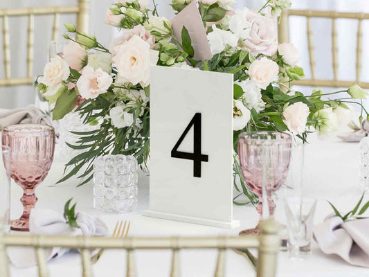 Stylish and Graceful Wedding Table Numbers