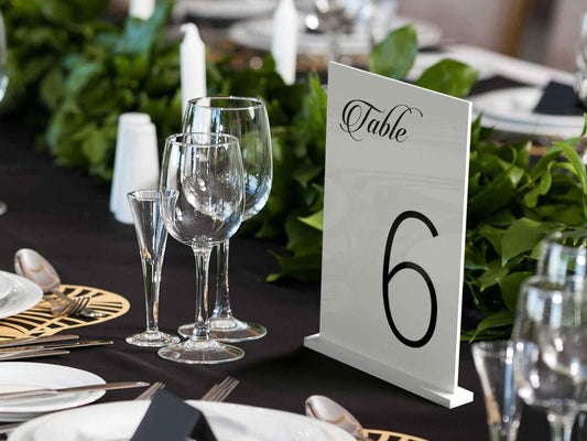 Wedding Table Numbers Available In A Variety Of Colours